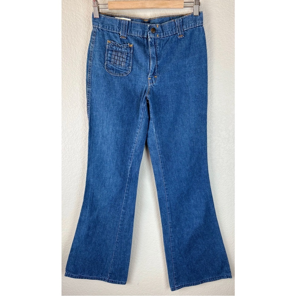 Vintage 70's Hot Dogs Bell Bottom Flared Jeans, size 26